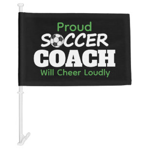 Proud Soccer Coach Car Flag