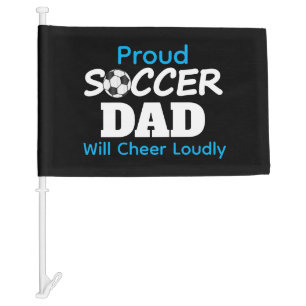 Proud Soccer Dad Car Flag