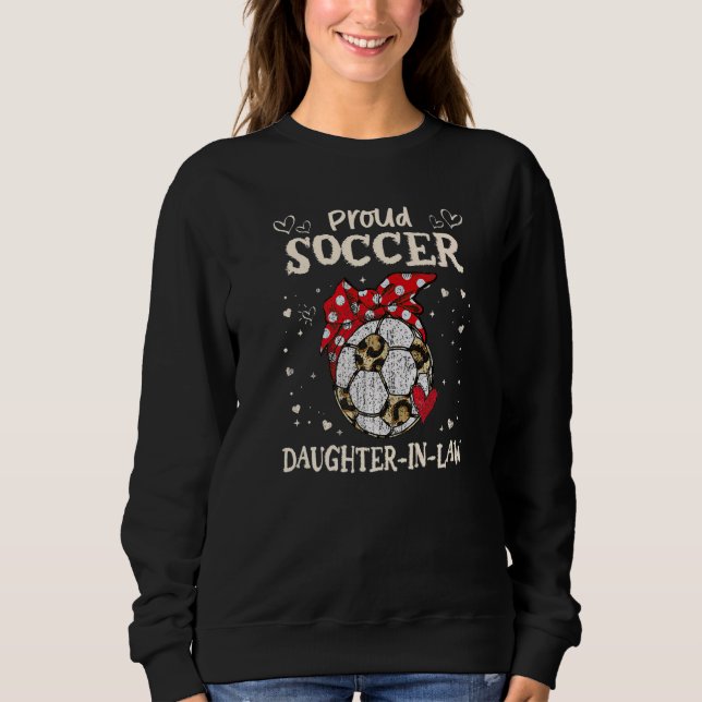 Proud Soccer Daughter In Law Trick Or Teach Hallot Sweatshirt (Front)