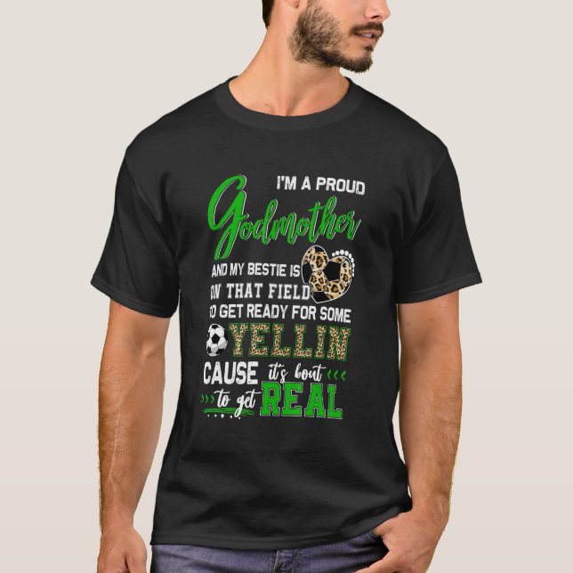 Proud Soccer Godmother Soccer Family Matching 2 T-Shirt (Front)