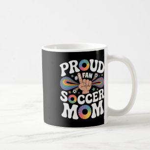 Proud Soccer Mom Cheerful Fan Support For Moms Coffee Mug