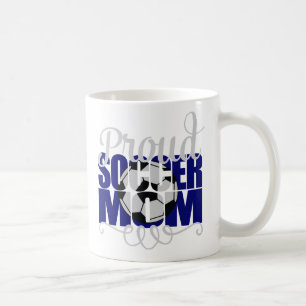 Proud Soccer Mom in Blue Coffee Mug