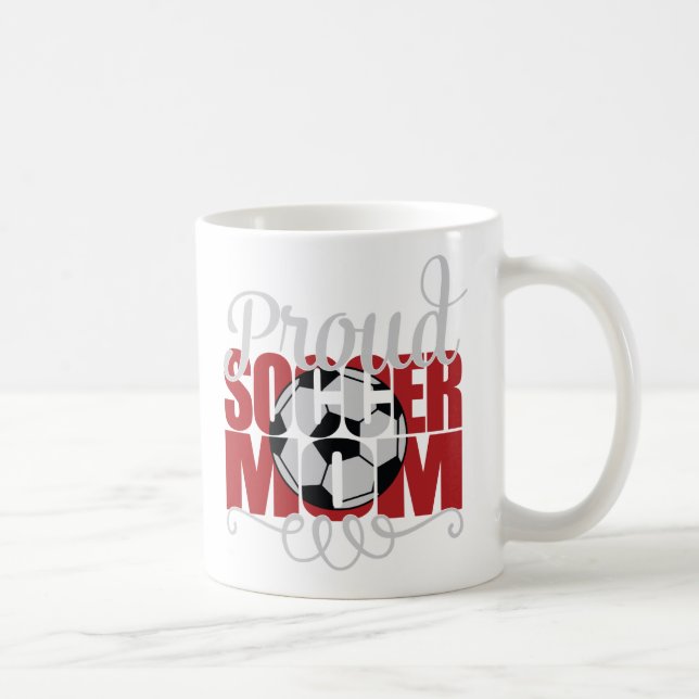 Proud Soccer Mom in Red Coffee Mug (Right)