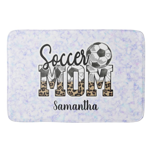 Proud Soccer Mom – Sideline Champion Bath Mat (Front)