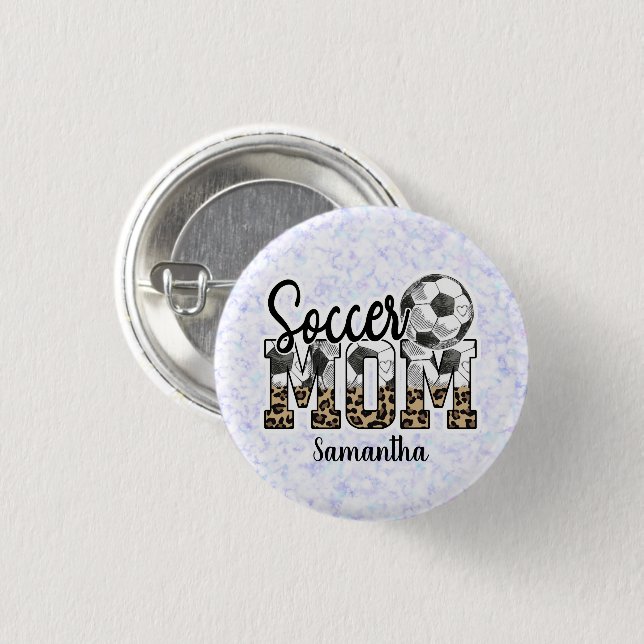 Proud Soccer Mom – Sideline Champion Button (Front & Back)