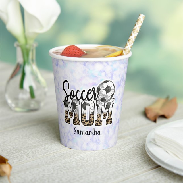 Proud Soccer Mom – Sideline Champion Paper Cups (Insitu)
