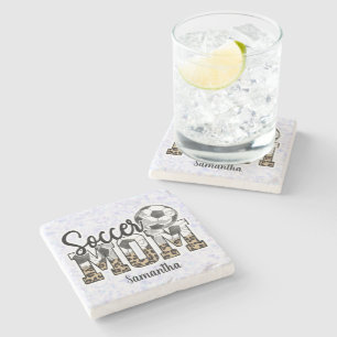 Proud Soccer Mom – Sideline Champion Stone Coaster