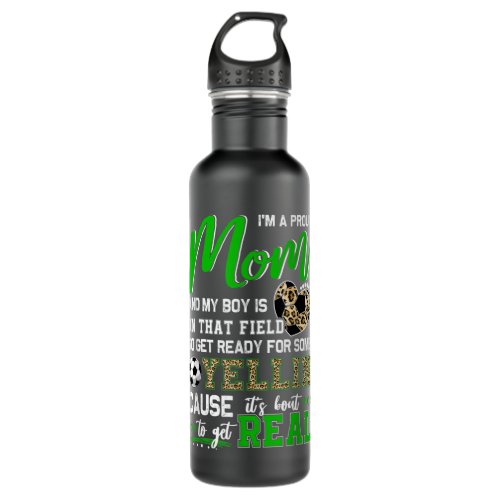 Proud Soccer Mom Soccer Family Matching Stainless Steel Water Bottle