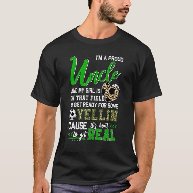 Proud Soccer Uncle Soccer Family Matching T-Shirt (Front)