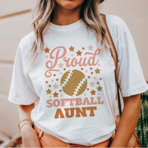 Proud Softball Aunt T_Shirt