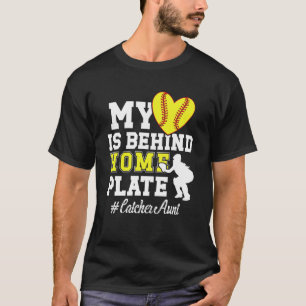 Proud Softball Catcher Aunt of A Softball Catcher T-Shirt