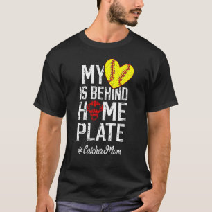 Proud Softball Catcher Mom Of A Softball Catcher M T-Shirt