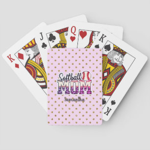 Proud Softball Mom Life Poker Cards