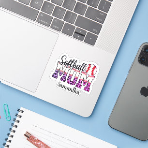 Proud Softball Mom Life Sticker