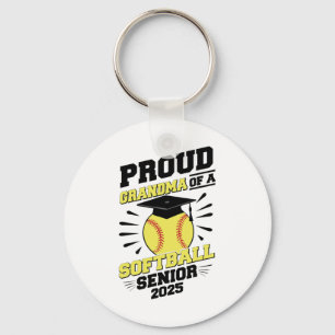 Proud Softll Senior Grandma Cl Of 2025 Graduation Keychain