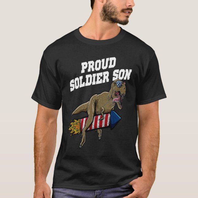 Proud Soldier Son American Patriotic USA Patriotis T-Shirt (Front)