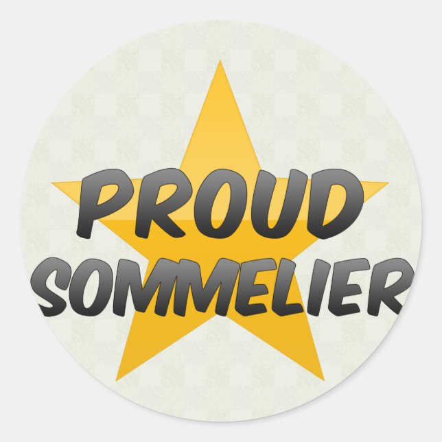Proud Sommelier Classic Round Sticker (Front)