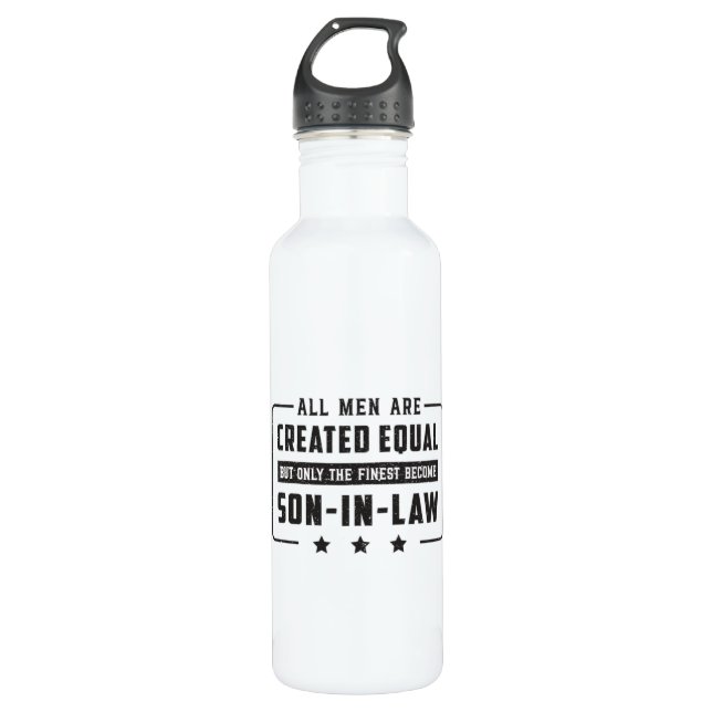 Proud Son In Law Best Son Awesome Gift Idea Stainless Steel Water Bottle (Front)