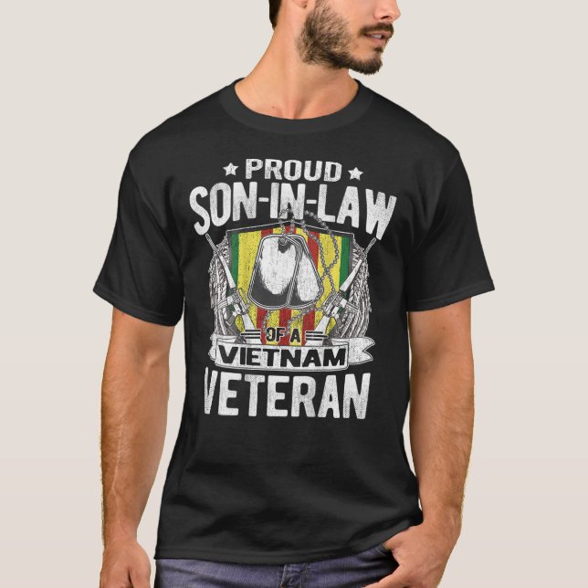  Proud Son-In-Law Of A Vietnam Veteran Military T-Shirt (Front)