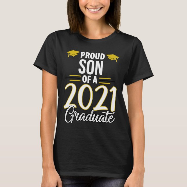 Proud Son Of A 2021 Graduate Graduation Clothes MB T-Shirt (Front)