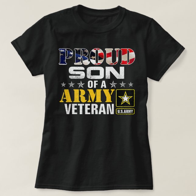 Proud Son Of A Army Veteran Premium  T-Shirt (Design Front)