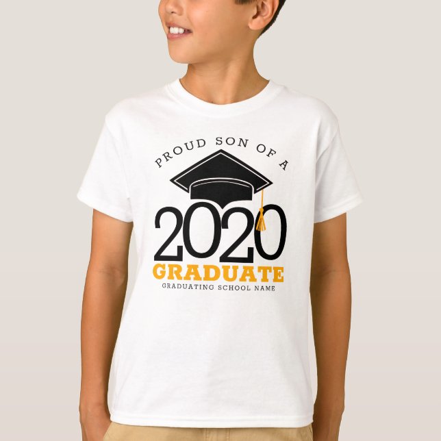 Proud Son of a Graduate Any Year School T-Shirt (Front)