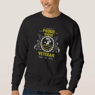 Proud Son Of A Korean War Veteran Distressed Sweatshirt
