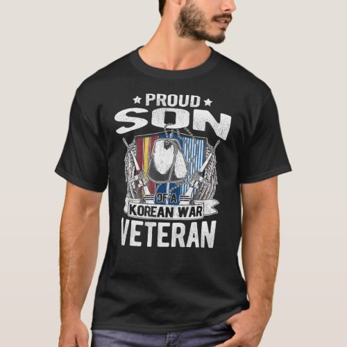  Proud Son Of A Korean War Veteran Dog Tags T_Shirt