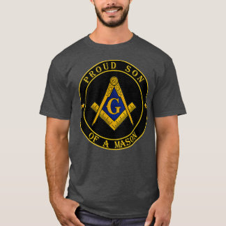Proud son of a Mason Freemason symbol Lewis PHA T-Shirt