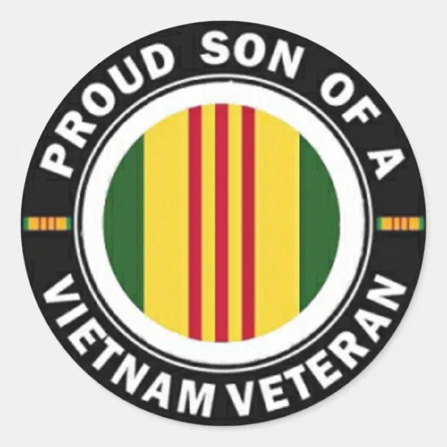 US Army Vietnam Veteran Son Decal - Proud Military Family Car Window Sticker