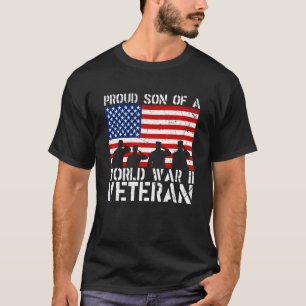 Proud Son Of A World War Ii Veteran American Flag T-Shirt