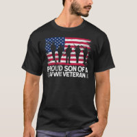 Proud Son Of A WWII Veteran Tee American Flag