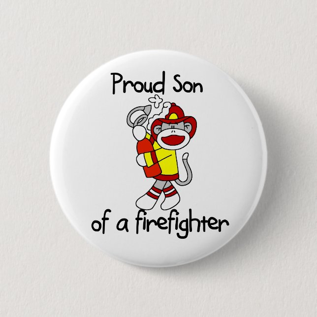 Proud Son of Firefighter Pinback Button (Front)