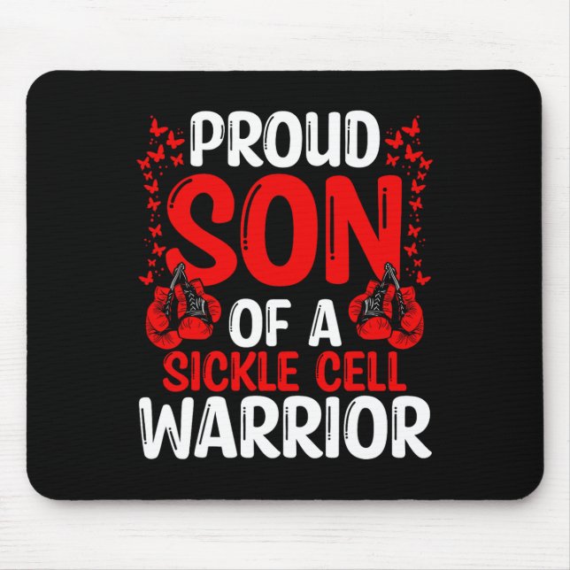 Proud Son Of Sickle Cell Disease Warrior Awareness Mouse Pad (Front)