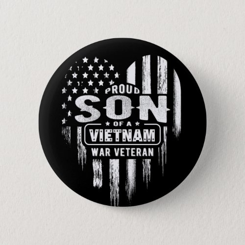 Proud Son Vietnam Vet Dad Veterans Day Button
