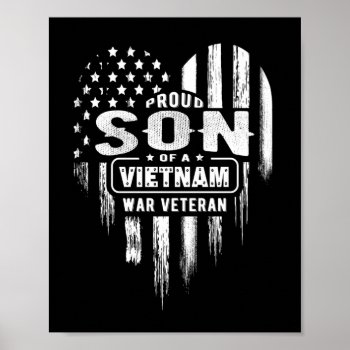 Proud Son Vietnam Vet Dad Veterans Day Poster by ne1512BLVD at Zazzle