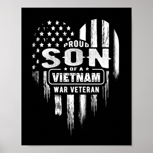 Proud Son Vietnam Vet Dad Veterans Day Poster