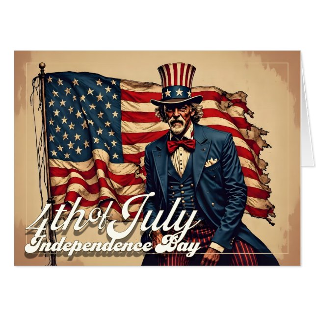 Proud Soul of the 4th of July Card (Front Horizontal)