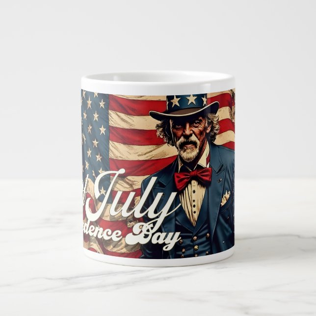 Proud Soul of the 4th of July Giant Coffee Mug (Front)