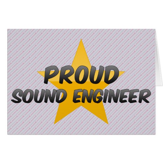 Proud Sound Engineer Cards (Front Horizontal)