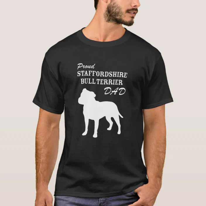 Funny THE DOGFATHER Staffie Gift Men's T-Shirt and Mug Set Bull Terrier