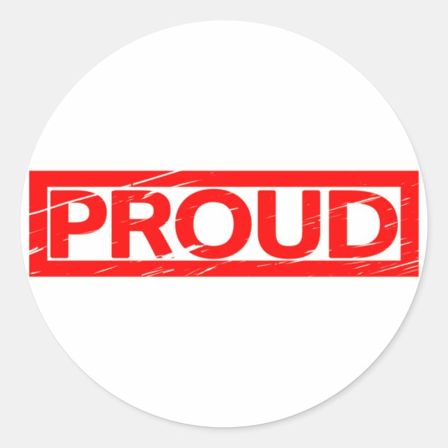 Proud Stamp Classic Round Sticker (Front)
