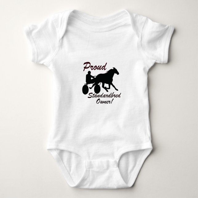 Proud Standardbred Owner Baby Bodysuit (Front)