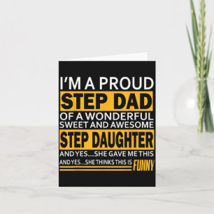 Proud Step Dad Father Day Gift For Stepdad From St Card