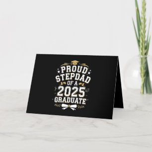 Proud Step Dad Of A 2025 Graduate Graduation Letterpress Thank You Card