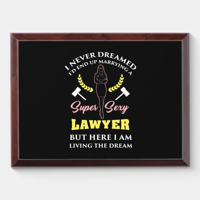 Proud Super Lawyer Lady Award Plaque (Horizontal)