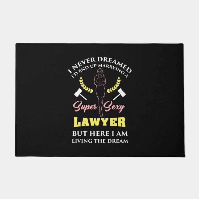 Proud Super Lawyer Lady Doormat (Front)