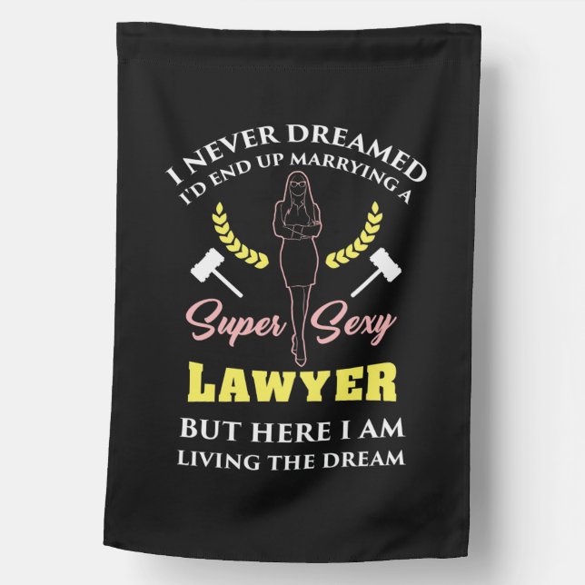 Proud Super Lawyer Lady House Flag (Front)