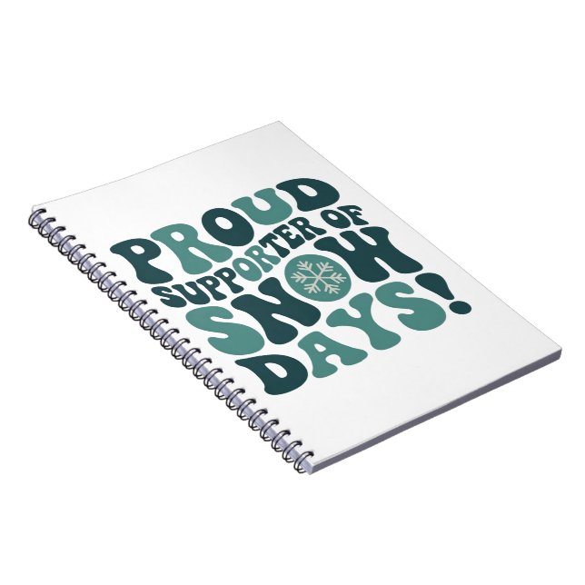 Proud Supporter Of Snow Days Teacher Christmas  Notebook (Right Side)