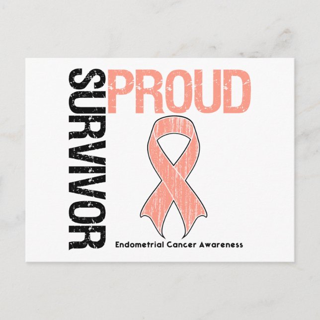Proud Survivor - Endometrial Cancer Postcard (Front)